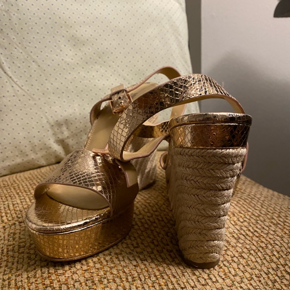 Michael Kors Ellen Wedge Sandal Soft Pink 6 - Picture 3 of 6
